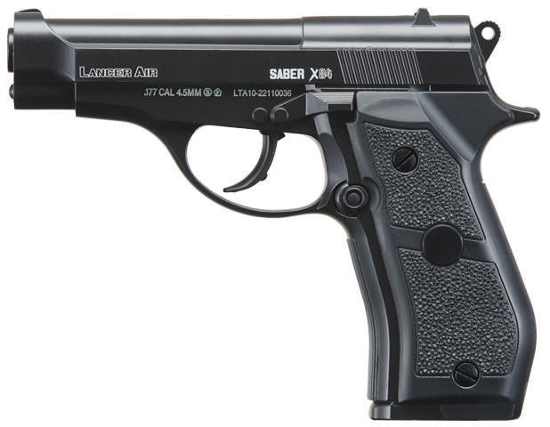 Lancer Air Saber X84 CO2 .177 Cal Full Metal Airgun Pistol, Black