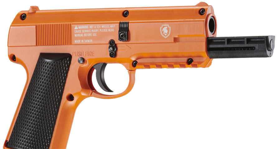 Lancer Defense Hornet .43 Cal CO2 Powered Less Lethal Defense Air Pistol Full Set, Orange/Black