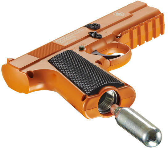 Lancer Defense Hornet .43 Cal CO2 Powered Less Lethal Defense Air Pistol Full Set, Orange/Black