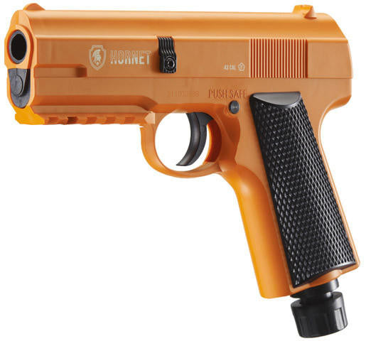 Lancer Defense Hornet .43 Cal CO2 Powered Less Lethal Defense Air Pistol Full Set, Orange/Black