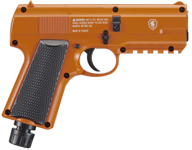 Lancer Defense Hornet .43 Cal CO2 Powered Less Lethal Defense Air Pistol, Orange/Black