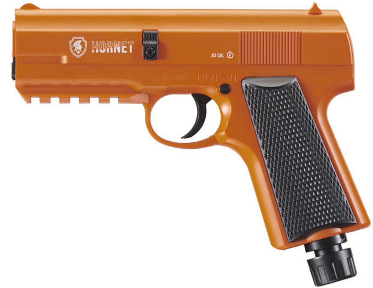 Lancer Defense Hornet .43 Cal CO2 Powered Less Lethal Defense Air Pistol, Orange/Black