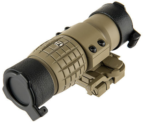 Lancer Tactical 1-3x Adjustable Magnifier w/ QD Mount, Tan