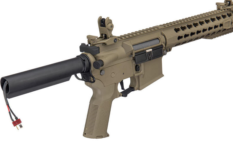 Lancer Tactical 10" Keymod M4 Carine AEG Airsoft Rifle, Gen 3, Tan