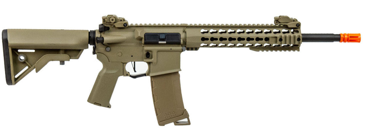 Lancer Tactical 10" Keymod M4 Carine AEG Airsoft Rifle, Gen 3, Tan