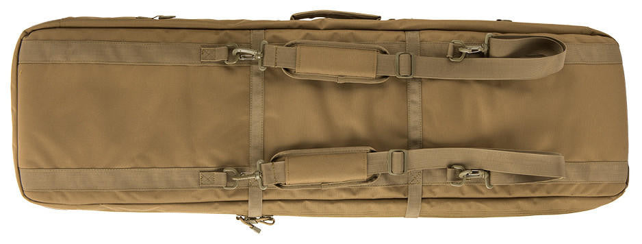 Lancer Tactical 1000D Nylon 3-Way Carry 43" Double Rifle Gun Bag, Khaki