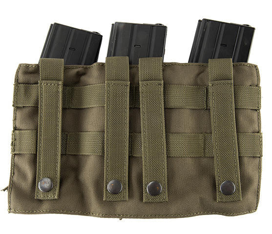Lancer Tactical 1000D Nylon MOLLE 2-1 M4/Pistol Mag Pouch, OD Green