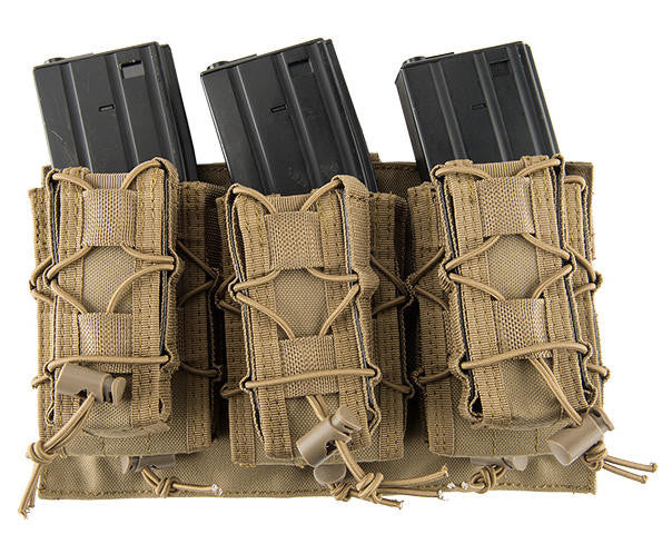 Lancer Tactical 1000D Nylon MOLLE 2-1 M4/Pistol Mag Pouch, Tan