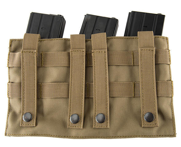 Lancer Tactical 1000D Nylon MOLLE 2-1 M4/Pistol Mag Pouch, Tan