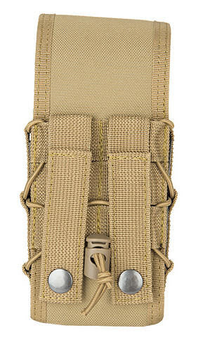 Lancer Tactical 1000D Nylon QD Buckle Pistol/Rifle Mag Pouch, Tan