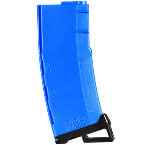 Lancer Tactical 130 Round High Speed Mid-Cap M4 Airsoft Magazine, Blue, 5 Pack