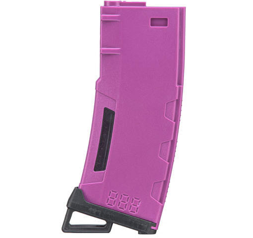 Lancer Tactical 130 Round High Speed Mid-Cap M4 Airsoft Magazine, Purple