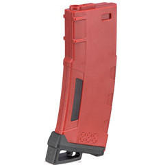 Lancer Tactical 130 Round High Speed Mid-Cap M4 Airsoft Magazine, Red