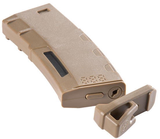 Lancer Tactical 130 Round High Speed Mid-Cap M4 Airsoft Magazine, Tan, 5 Pack