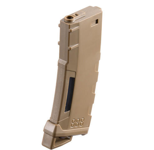 Lancer Tactical 130 Round High Speed Mid-Cap M4 Airsoft Magazine, Tan, 5 Pack