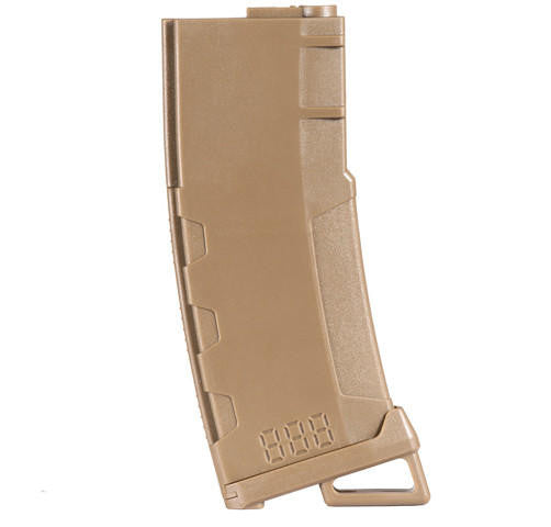 Lancer Tactical 130 Round High Speed Mid-Cap M4 Airsoft Magazine, Tan