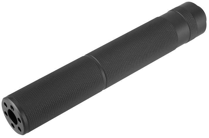 Lancer Tactical 195mm Knurled Aluminum Mock Suppressor, Black