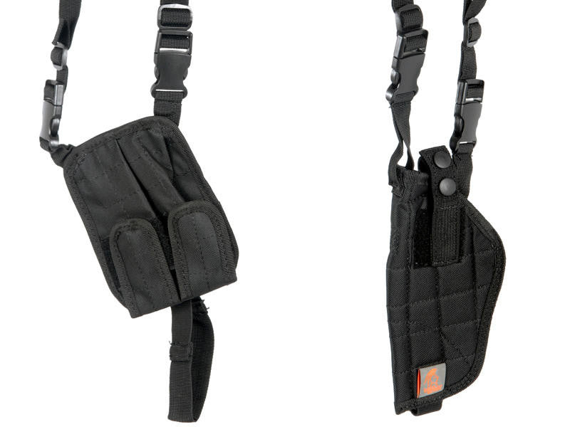 Lancer Tactical 349BN Nylon Vertical Shoulder Holster, Black