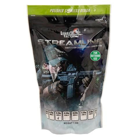 Lancer Tactical 3570 Round 0.28g Streamline Competition Grade Outdoor Airsoft BBs, White