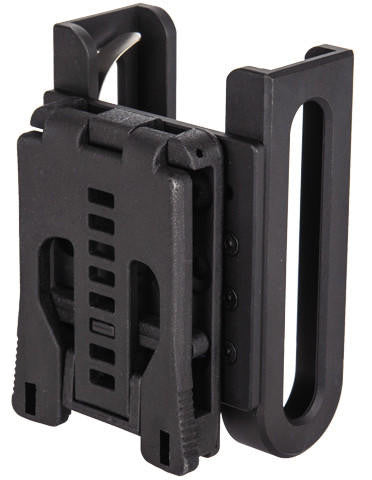 Lancer Tactical 4pc Shotgun Shell Carrier w/ Belt Clip, Black