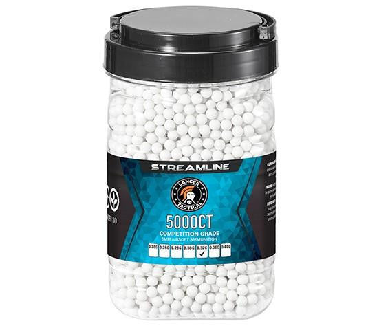 Lancer Tactical 5000 Round 0.32g Streamline Competition Grade Outdoor Tracer Airsoft BBs, Green
