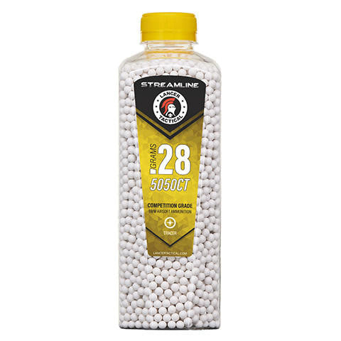 Lancer Tactical 5050 Round 0.28g Streamline Airsoft Tracer BB Bottle, Green