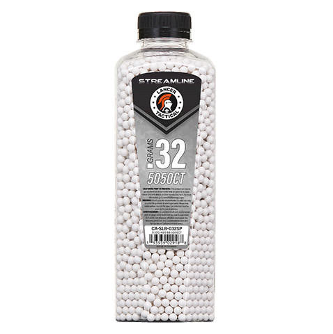 Lancer Tactical 5050 Round 0.32g Streamline Airsoft BBs, White