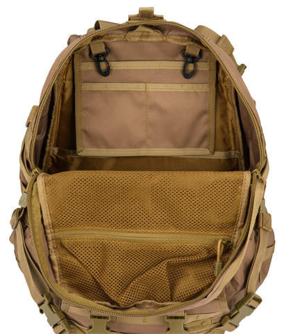 Lancer Tactical 600D Nylon EDC Fast Molle Backpack, Khaki