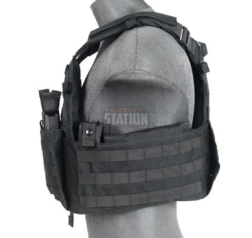 Lancer Tactical 6094 Plate Carrier w/ Triple Inner Mag Pouch, Black