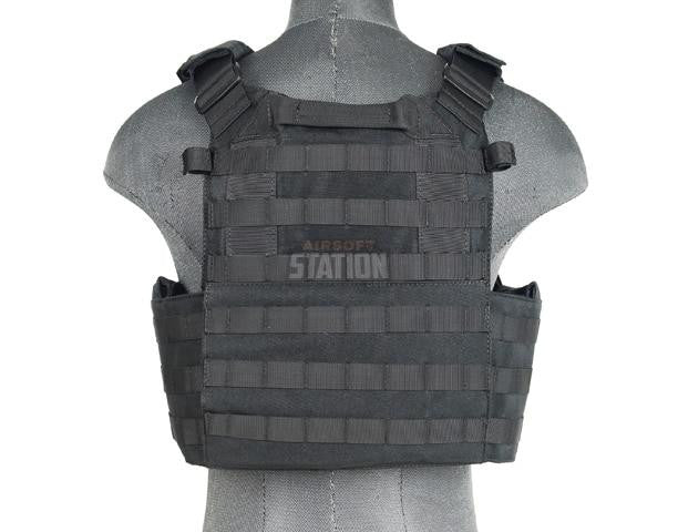 Lancer Tactical 6094 Plate Carrier w/ Triple Inner Mag Pouch, Black