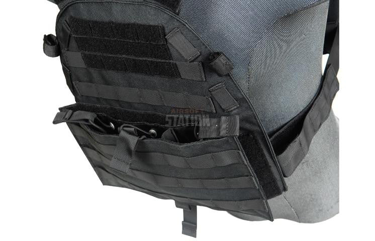 Lancer Tactical 6094 Plate Carrier w/ Triple Inner Mag Pouch, Black