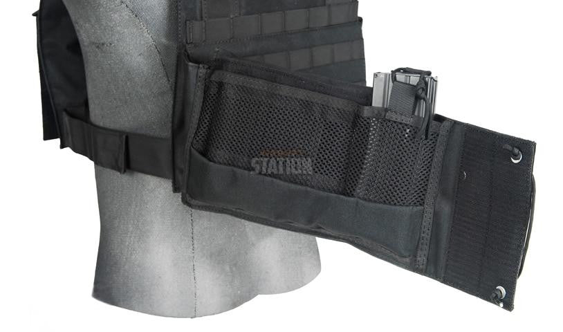 Lancer Tactical 6094 Plate Carrier w/ Triple Inner Mag Pouch, Black