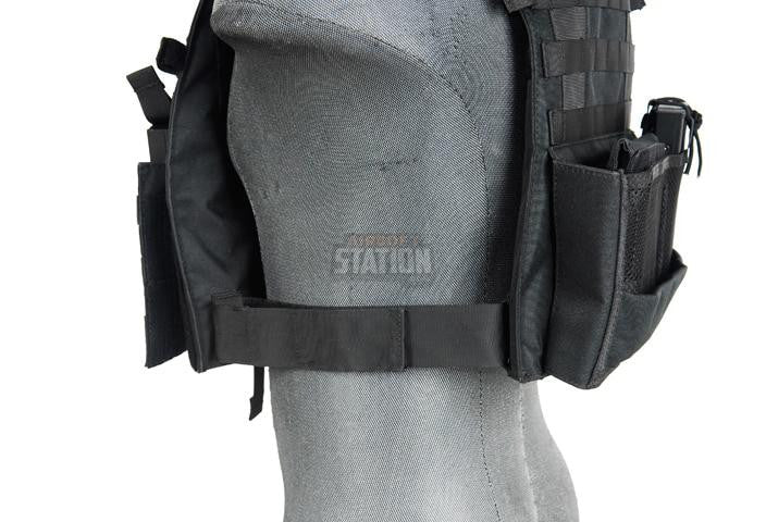 Lancer Tactical 6094 Plate Carrier w/ Triple Inner Mag Pouch, Black