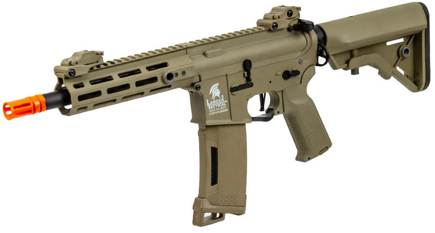 Lancer Tactical 7" M-LOK M4 AEG Airsoft Rifle, Gen 3, Tan