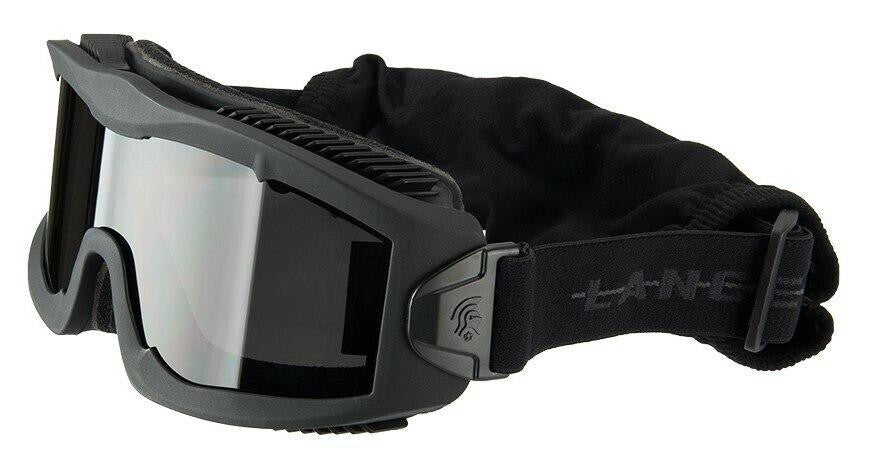 Lancer Tactical AERO Series Dual Pane Airsoft Goggles, Black w/ Smoked Lens