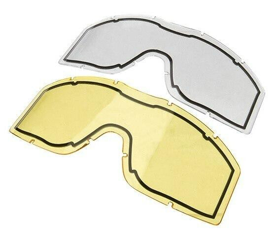 Lancer Tactical AERO Series Dual Pane Airsoft Goggles, Black w/ Smoked, Yellow, & Clear Lens