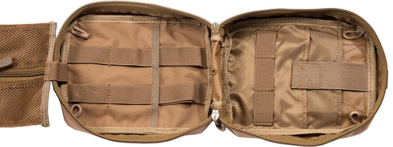 Lancer Tactical Airsoft Admin Pouch w/ Molle, Khaki