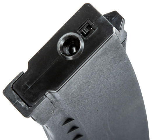 Lancer Tactical AK-74M AEG Airsoft Rifle, Skeleton Foldable Stock, Black