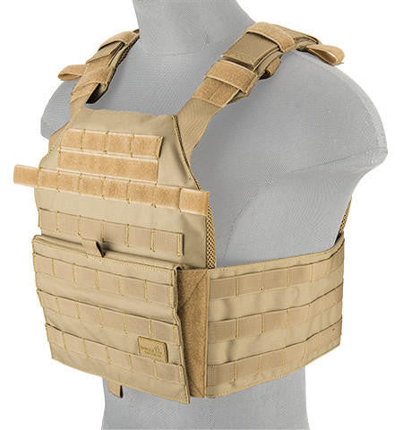 Lancer Tactical Assault Recon Plate Carrier, Tan