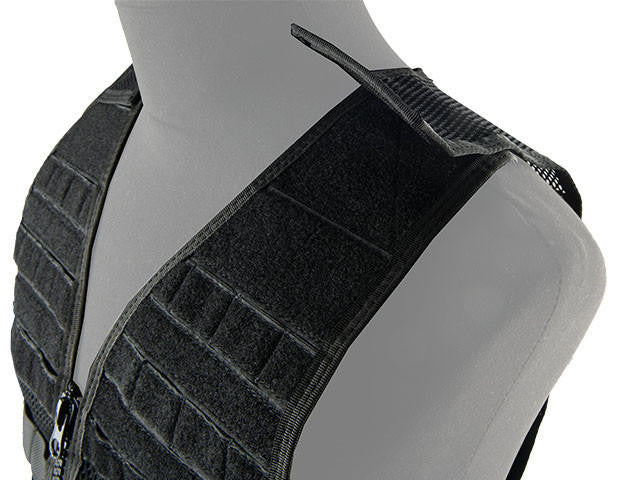 Lancer Tactical Breathable Molle/PALS Adjustable Mesh Vest, Black