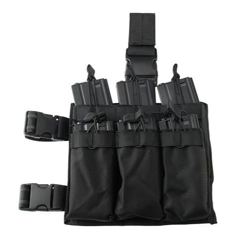 Lancer Tactical Drop Leg Six M4/M16 Airsoft Magazine Panel, Black