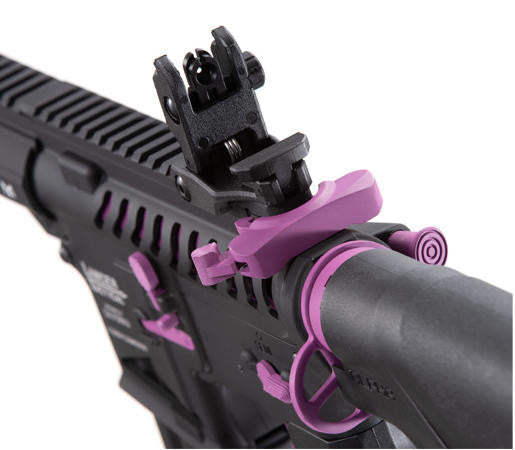 Lancer Tactical Enforcer Needletail Skeleton Low FPS Airsoft AEG Rifle, Black/Purple