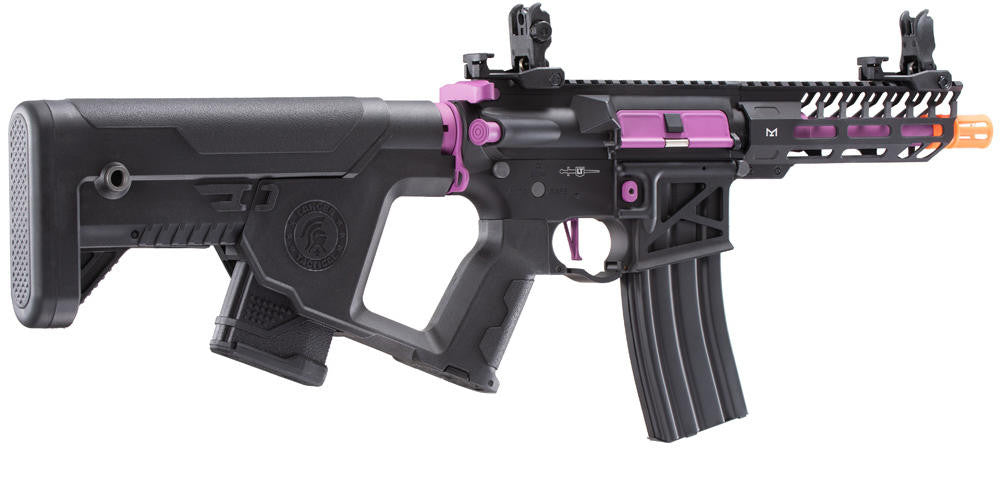 Lancer Tactical Enforcer Needletail Skeleton Low FPS Airsoft AEG Rifle, Black/Purple