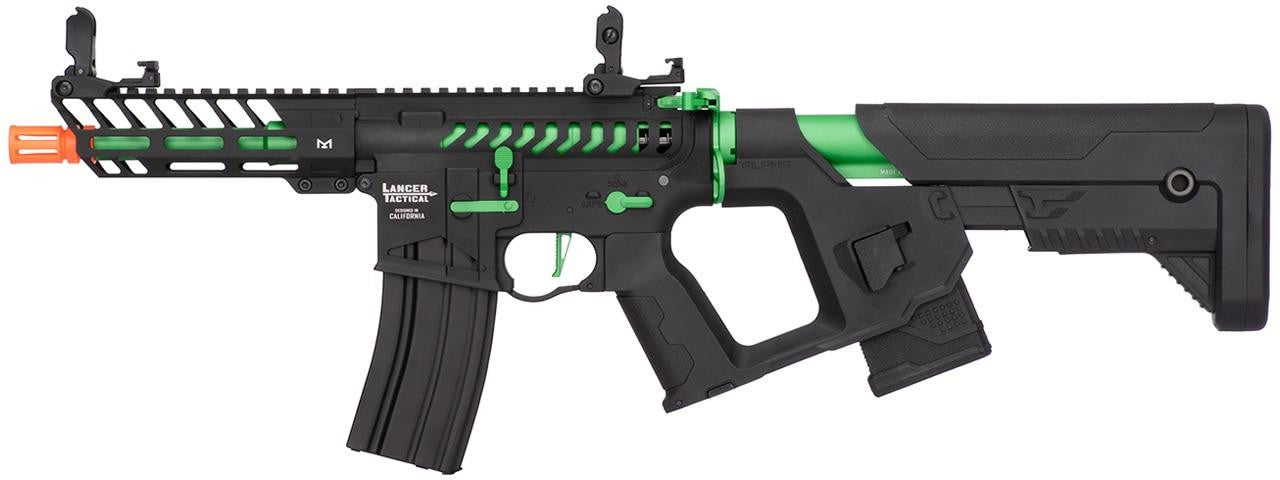 Lancer Tactical Enforcer Series NEEDLETAIL AEG Airsoft Rifle, Black/Green