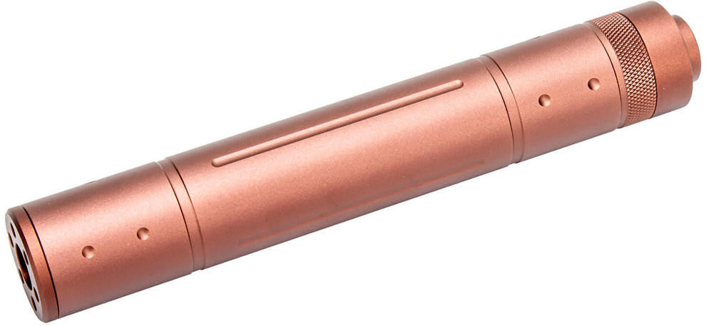 Lancer Tactical Full Metal 7.6" Aluminum Mock Suppressor, Coyote Brown
