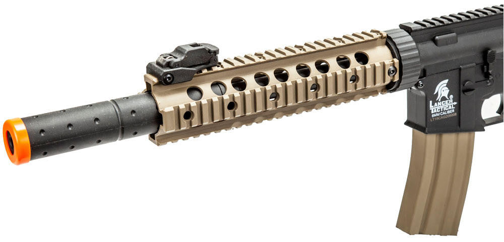 Lancer Tactical Gen 2 9" Nylon Polymer M4 Airsoft AEG Rifle, Black/Tan