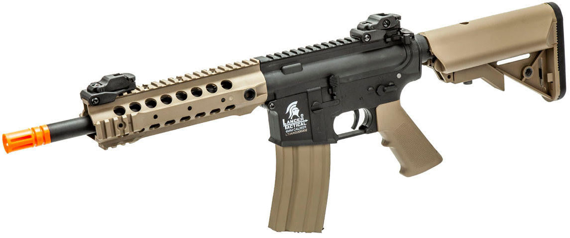 Lancer Tactical Gen 2 CQB M4 Airsoft AEG Rifle Core Series, Black/Tan