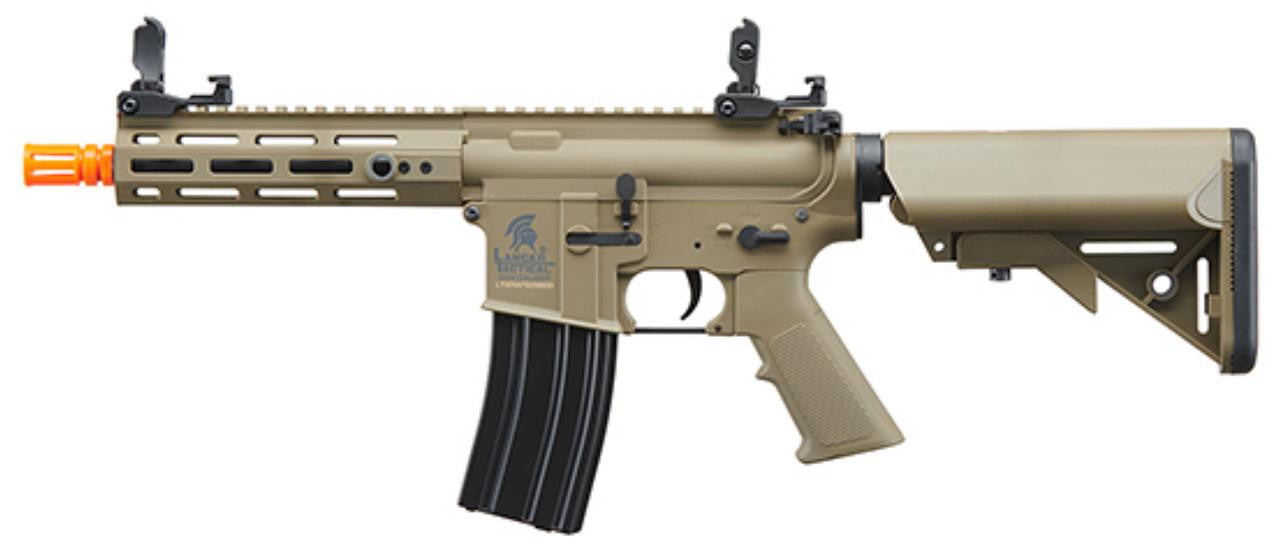 Lancer Tactical Gen 2 Hellion M-LOK 7" Airsoft M4 AEG Rifle, Tan