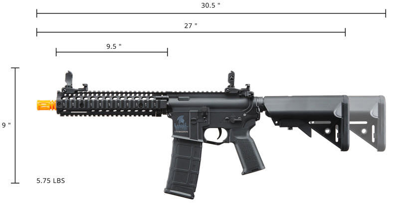 Lancer Tactical Gen 2 Raider M4 Airsoft AEG Rifle, Black