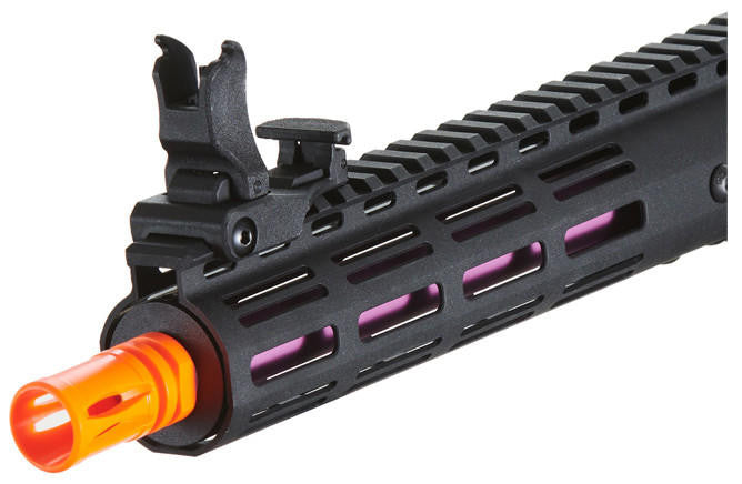Lancer Tactical Gen 3 Archon 9" M-LOK M4 Airsoft AEG Rifle w/ Delta Stock, Black/Purple